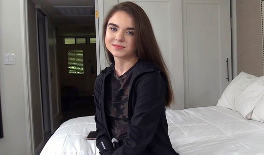 Young girl on casting Fucks with guy with anal plug in the ass