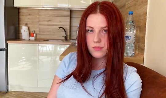 Redhead cool sucks cock of her boyfriend in homemade porn
